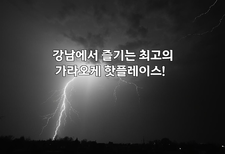 강남에서 즐기는 최고의 가라오케 핫플레이스!